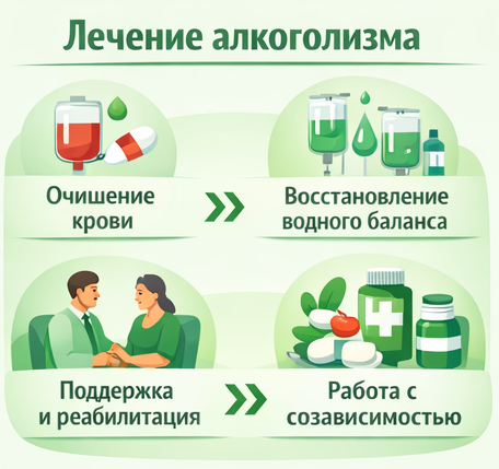 лечение алкоголизма в Чите этапы